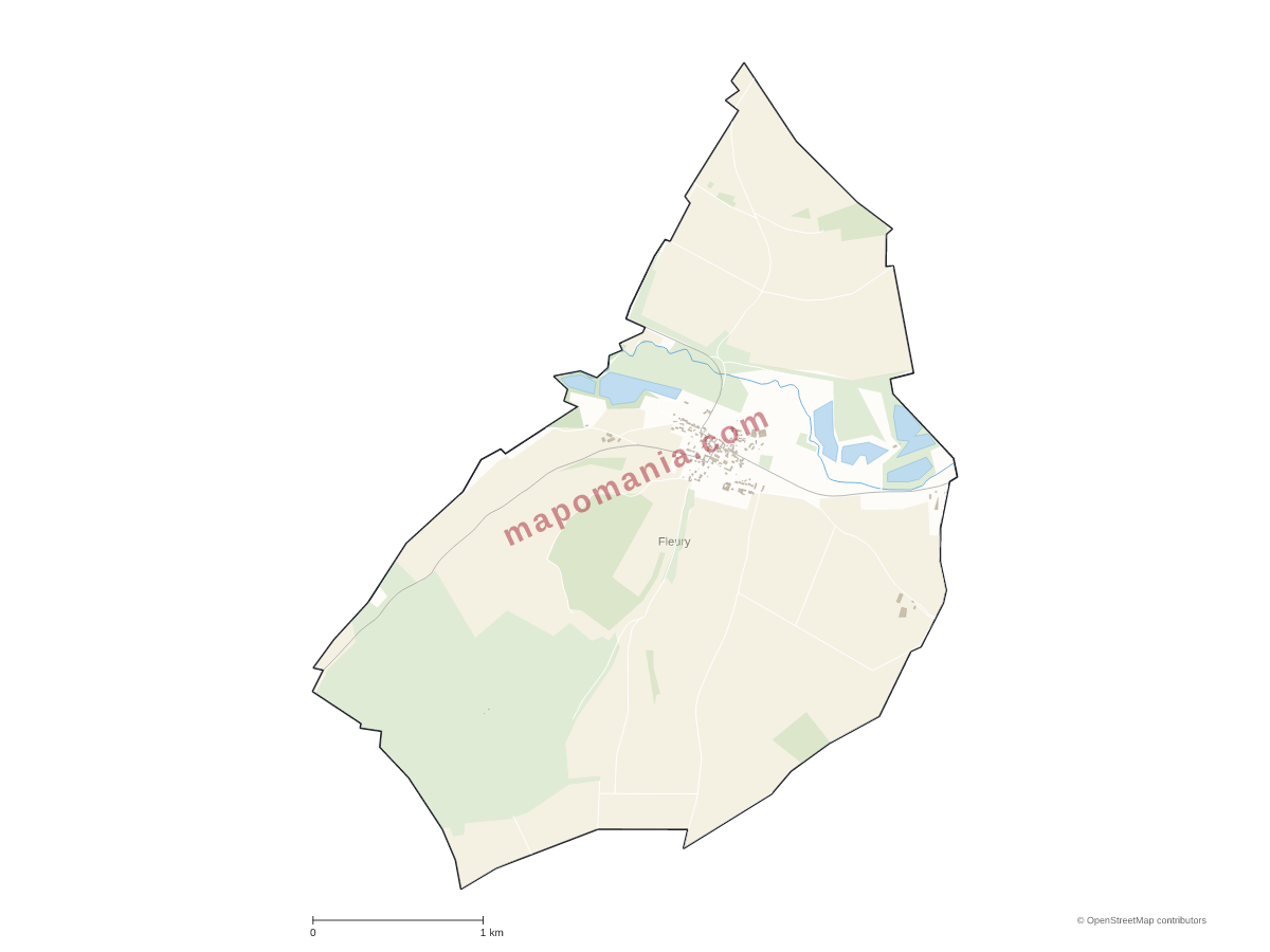 Carte de Fleury à personnaliser