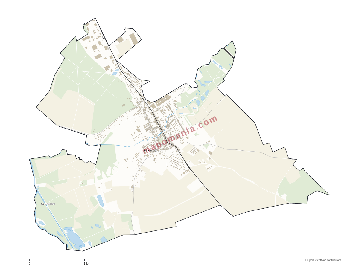 Carte de Flixecourt à personnaliser