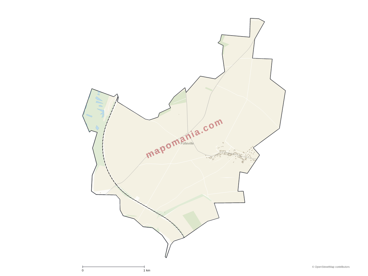 Carte de Folleville à personnaliser