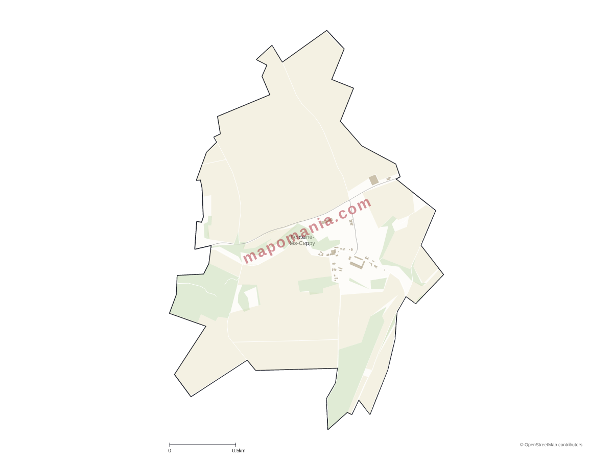 Carte de Fontaine-lès-Cappy à personnaliser