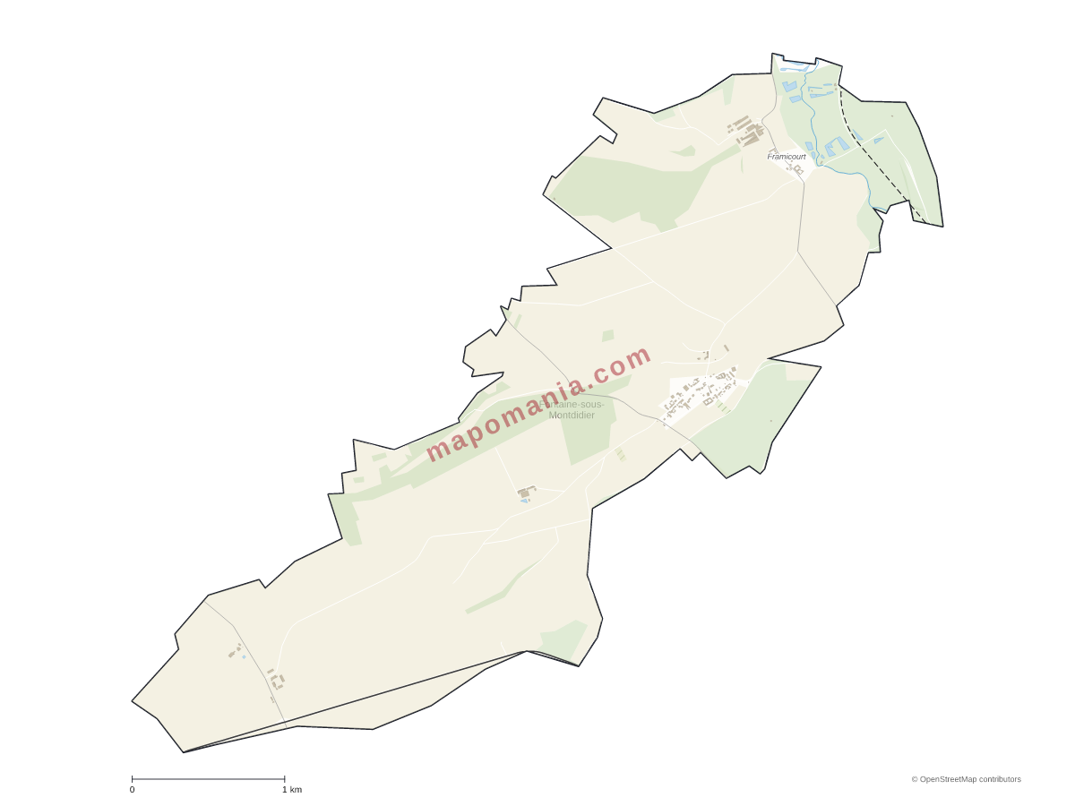 Carte de Fontaine-sous-Montdidier à personnaliser