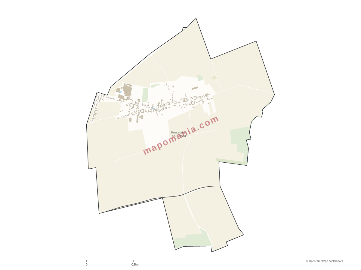 Carte de Forceville-en-Vimeu à personnaliser