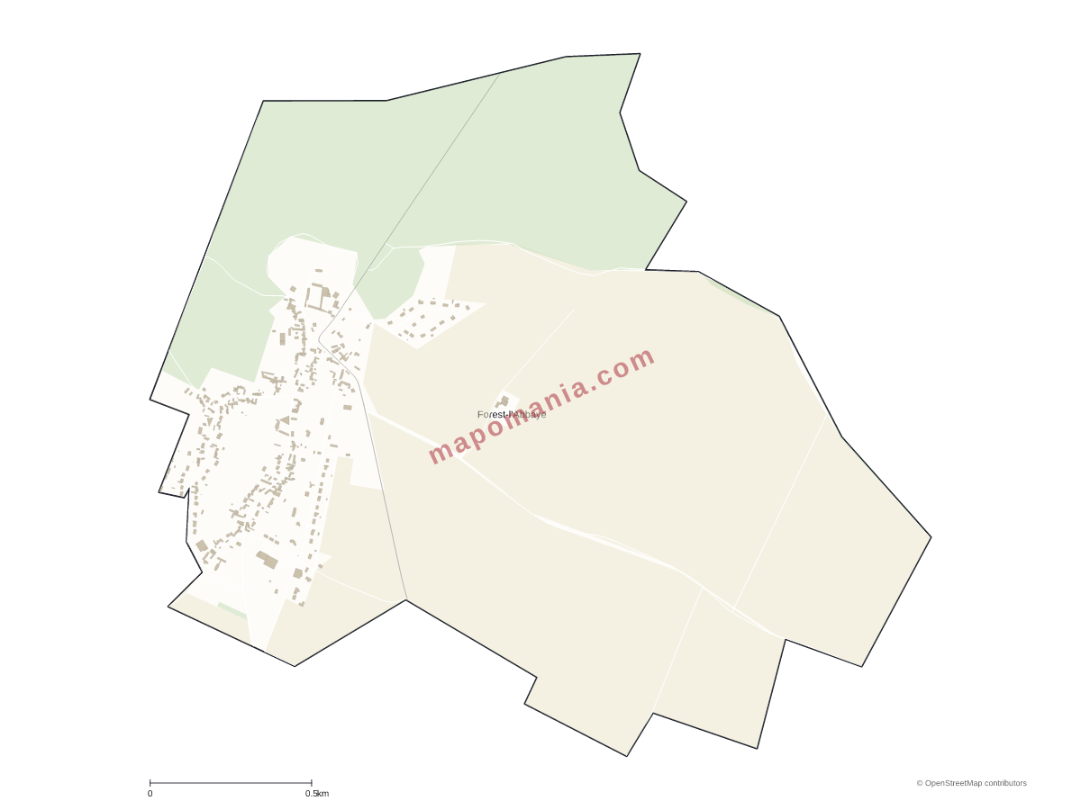 Carte de Forest-l'Abbaye à personnaliser
