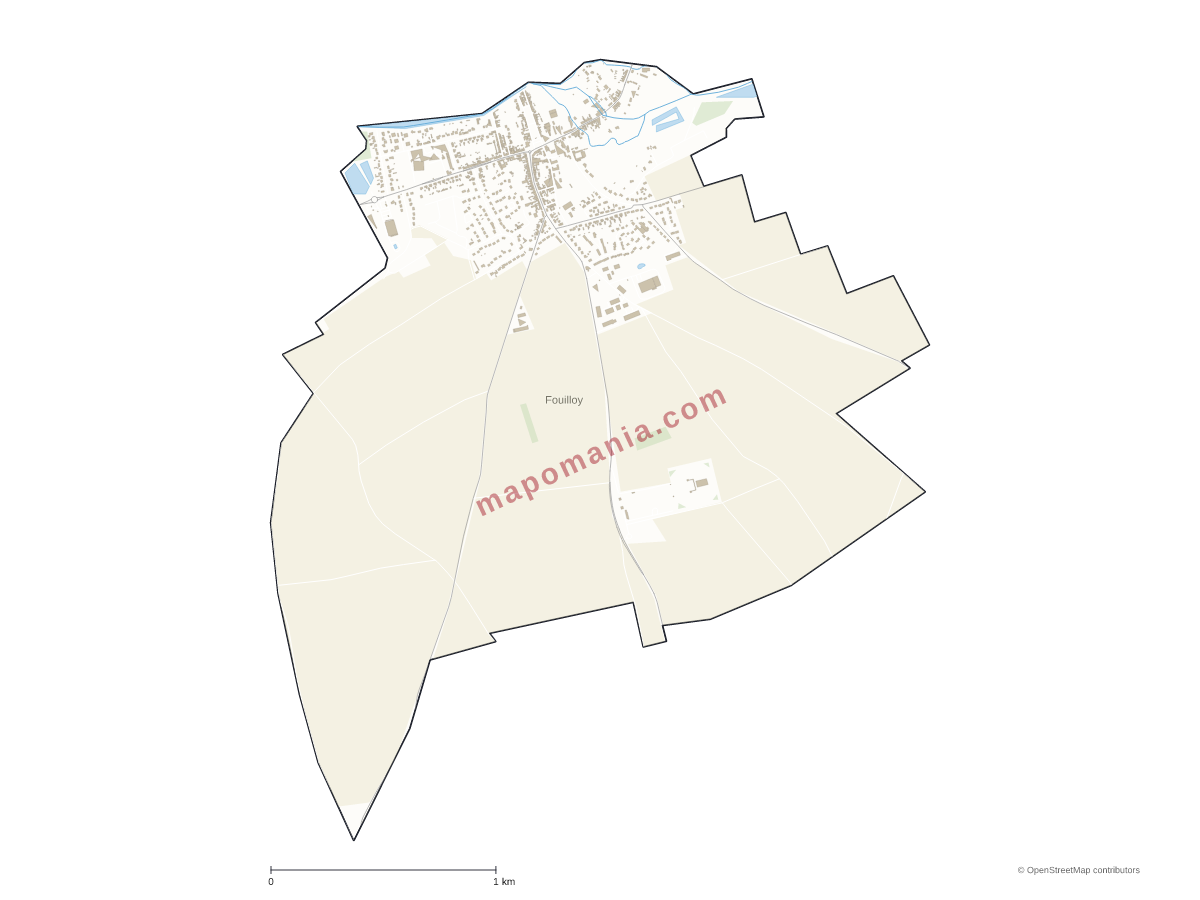 Carte de Fouilloy à personnaliser