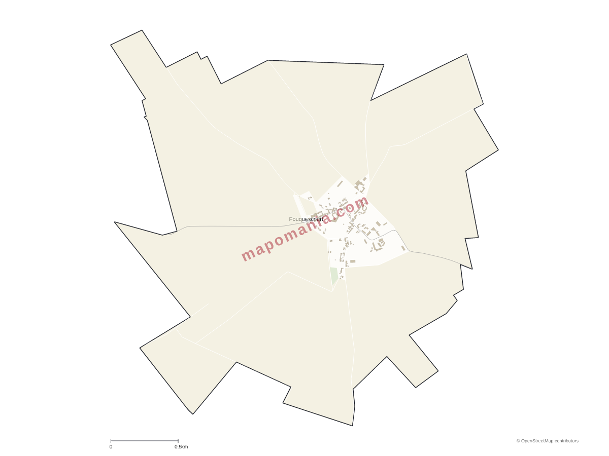 Carte de Fouquescourt à personnaliser