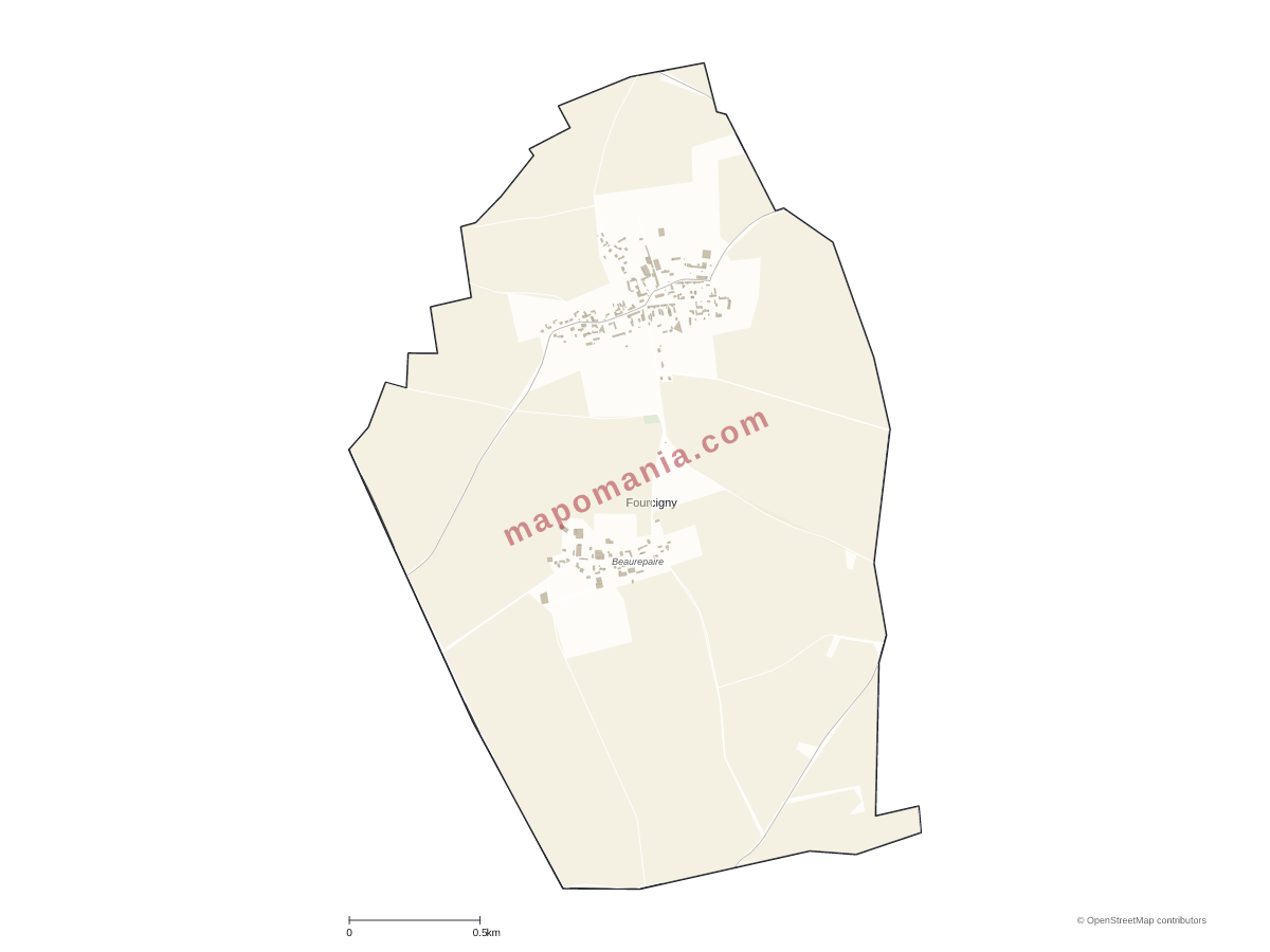 Carte de Fourcigny à personnaliser