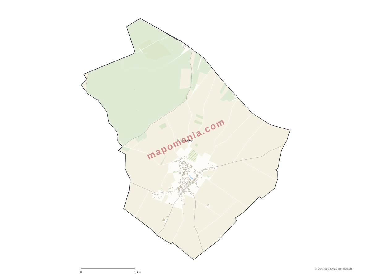 Carte de Fourdrinoy à personnaliser