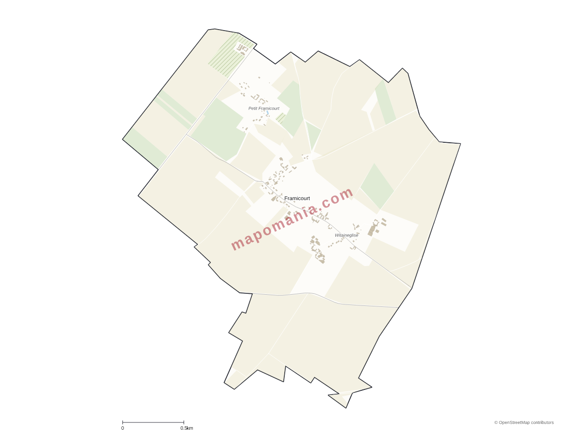 Carte de Framicourt à personnaliser