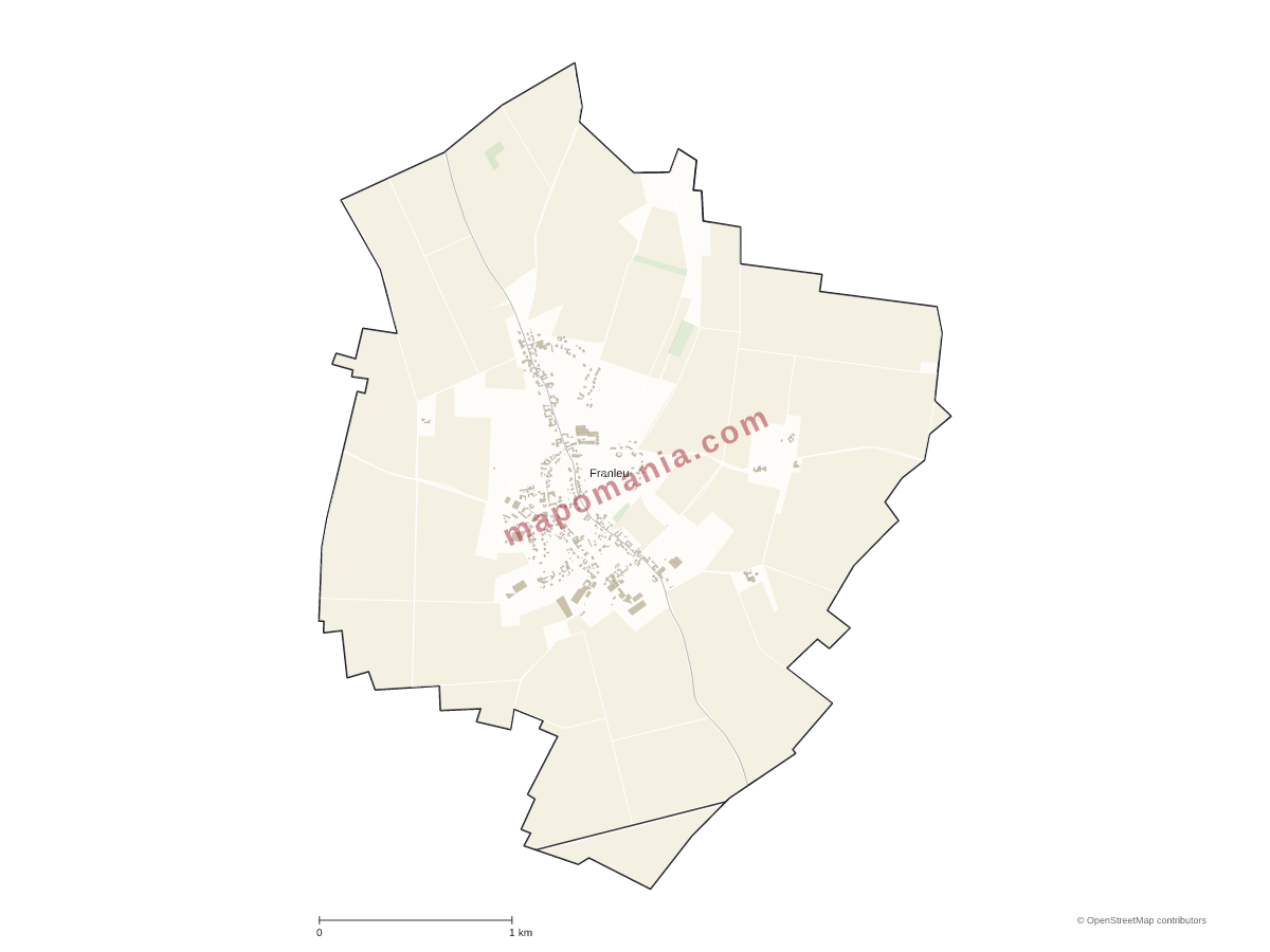 Carte de Franleu à personnaliser