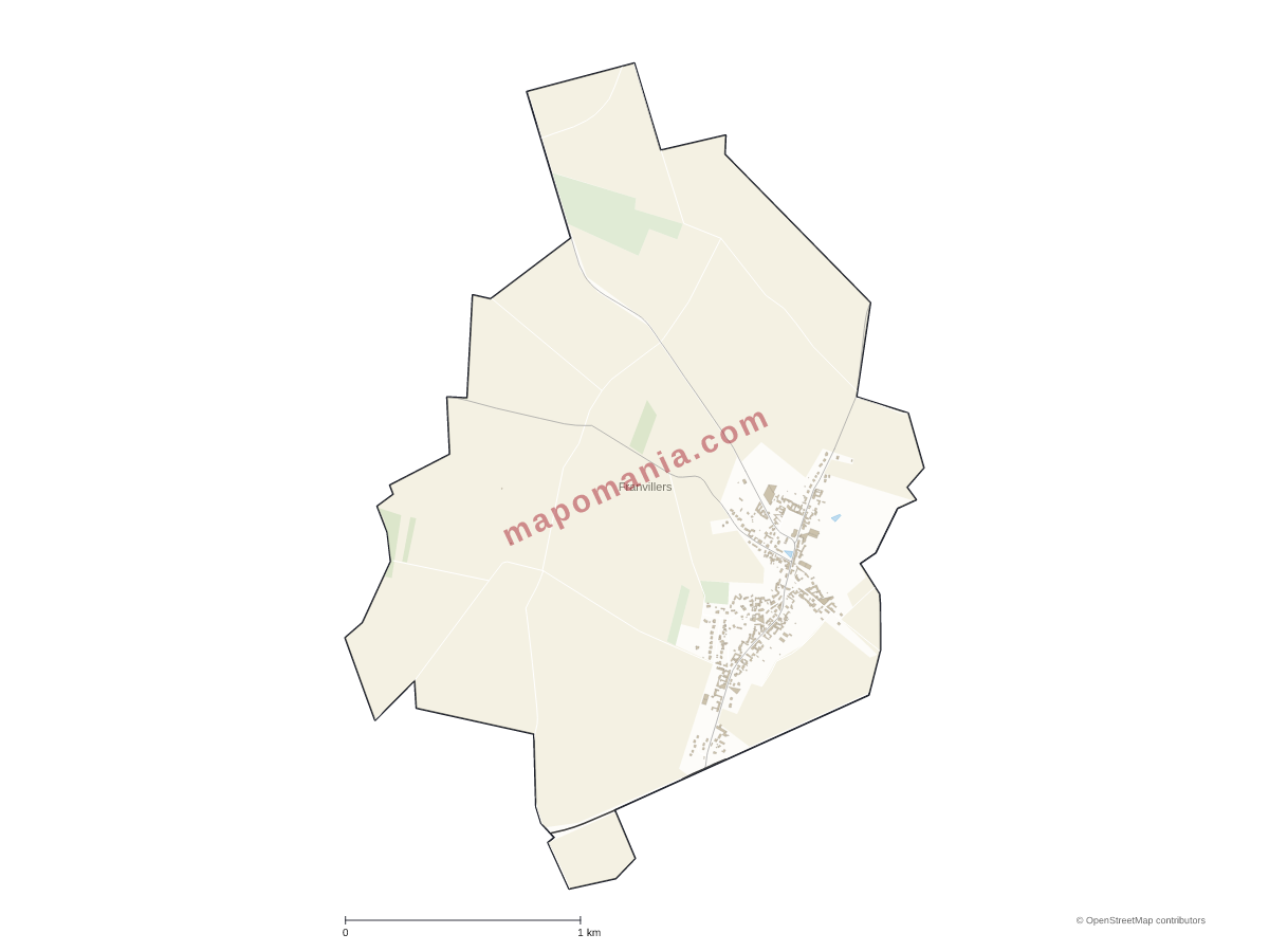 Carte de Franvillers à personnaliser