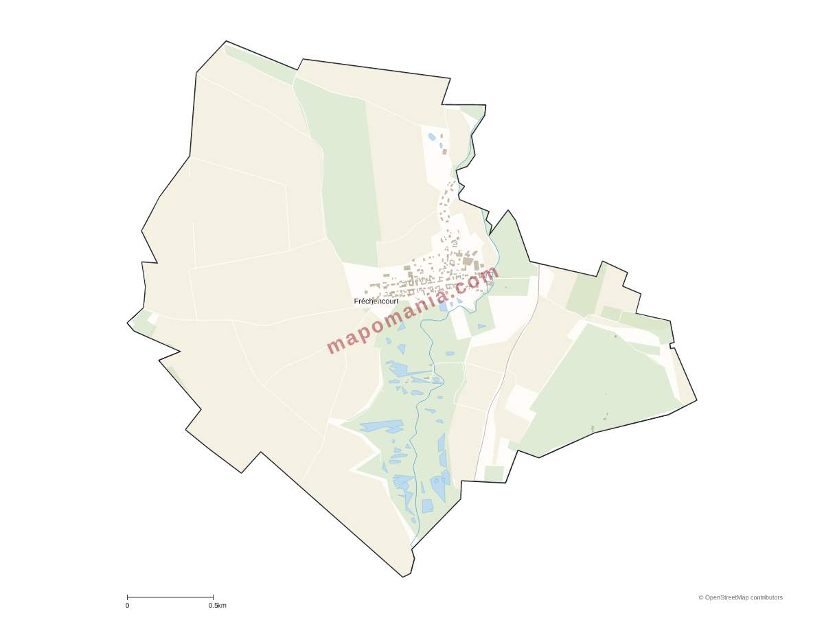 Carte de Fréchencourt à personnaliser