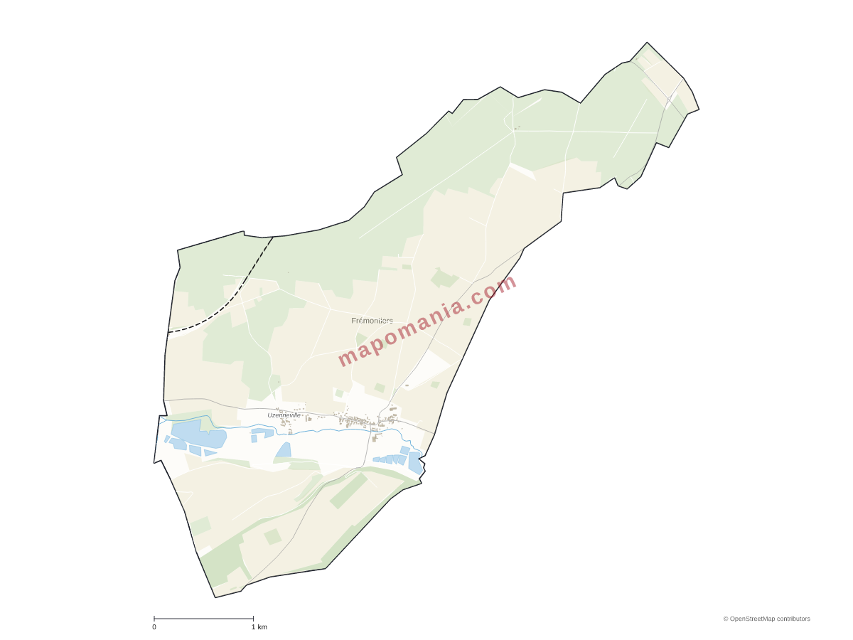 Carte de Frémontiers à personnaliser