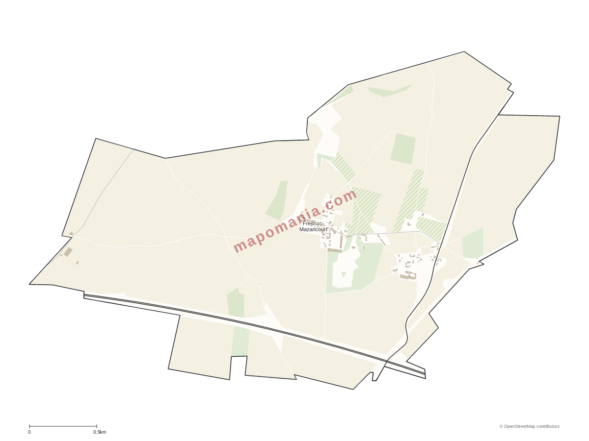 Carte de Fresnes-Mazancourt à personnaliser