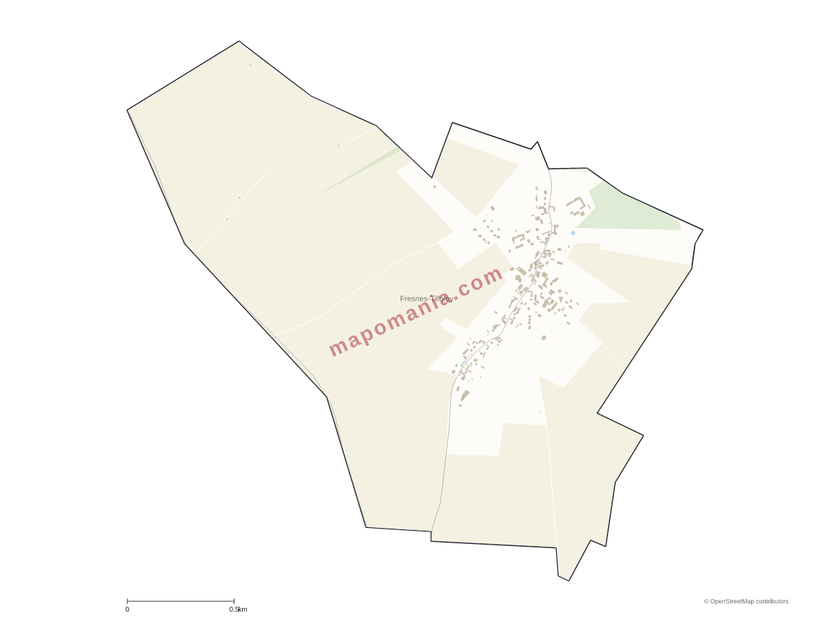 Carte de Fresnes-Tilloloy à personnaliser