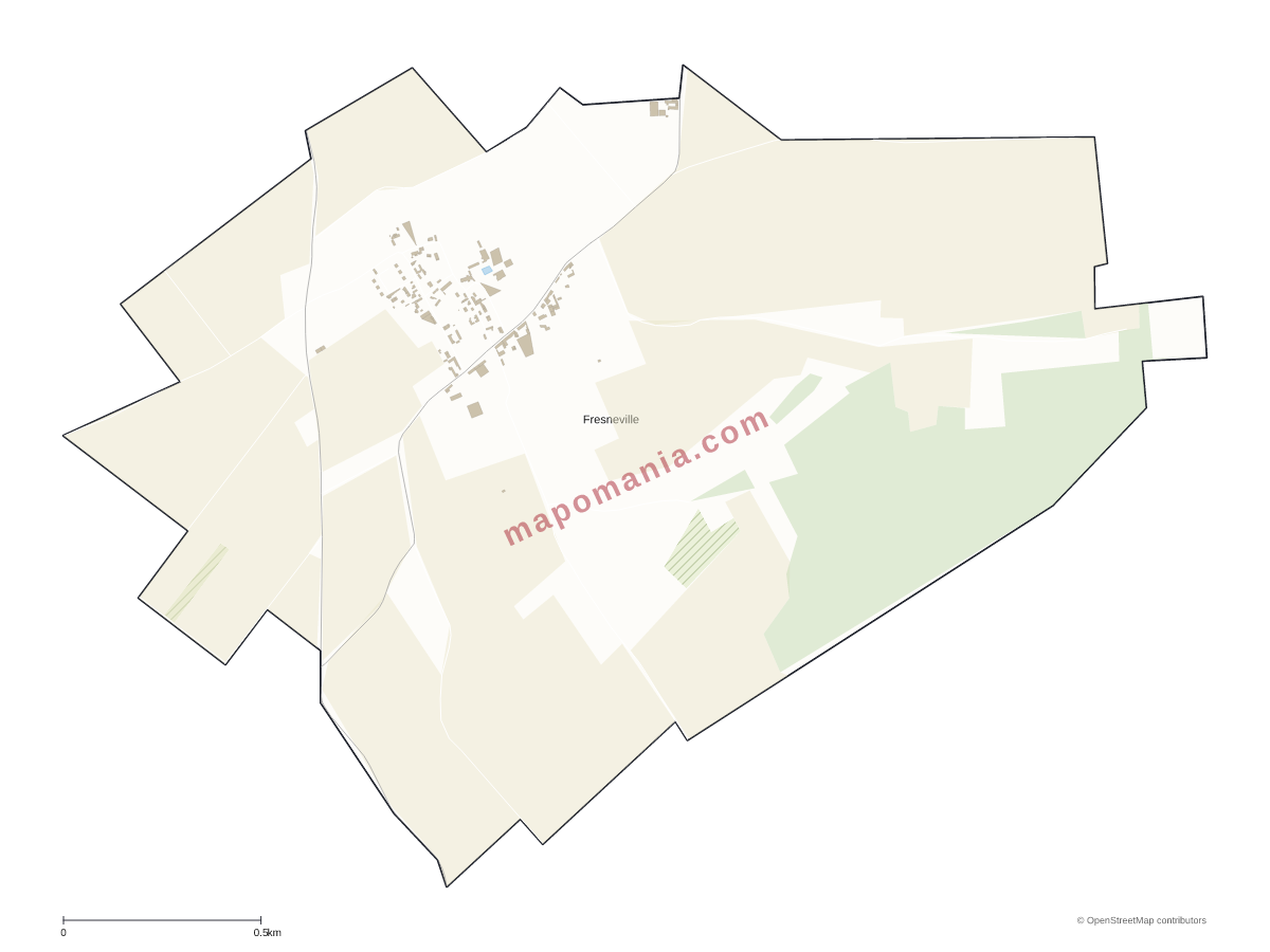 Carte de Fresneville à personnaliser