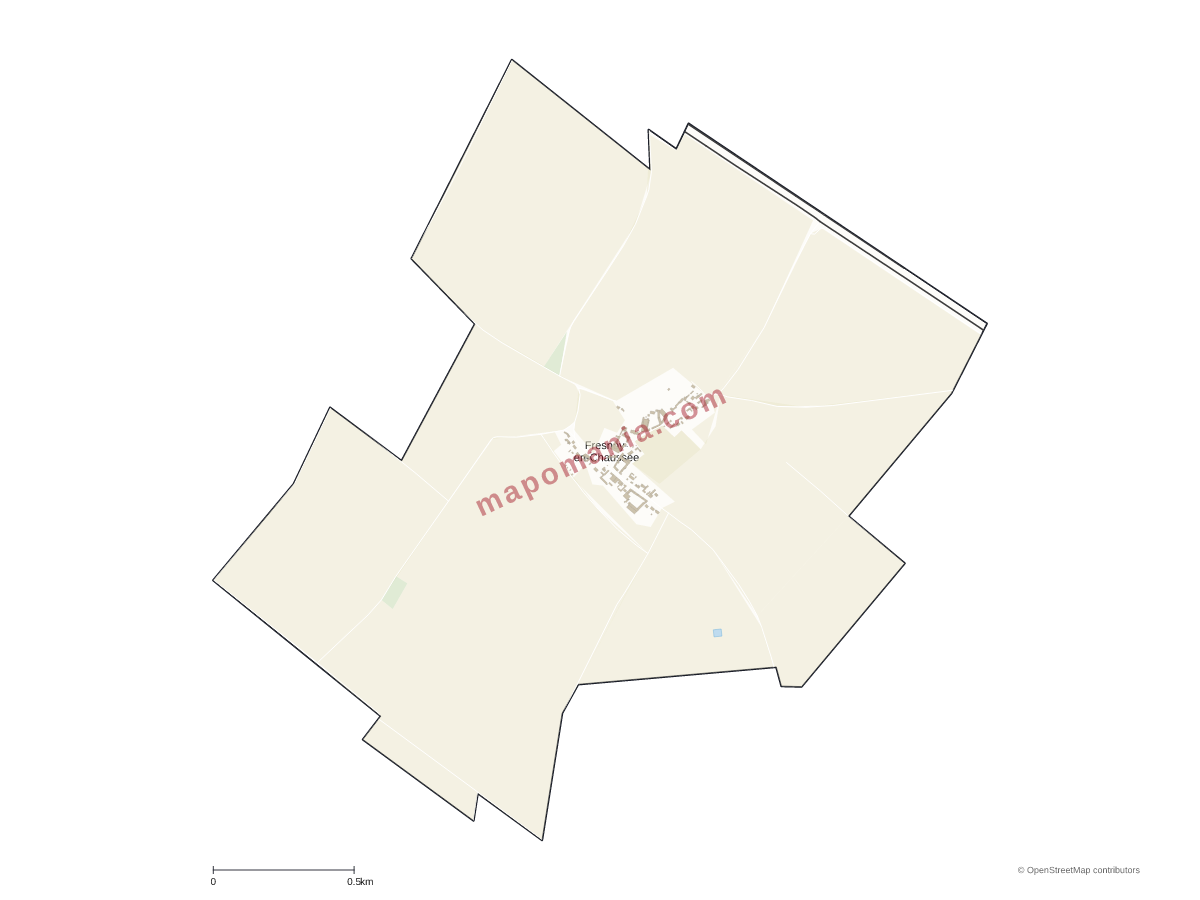 Carte de Fresnoy-en-Chaussée à personnaliser