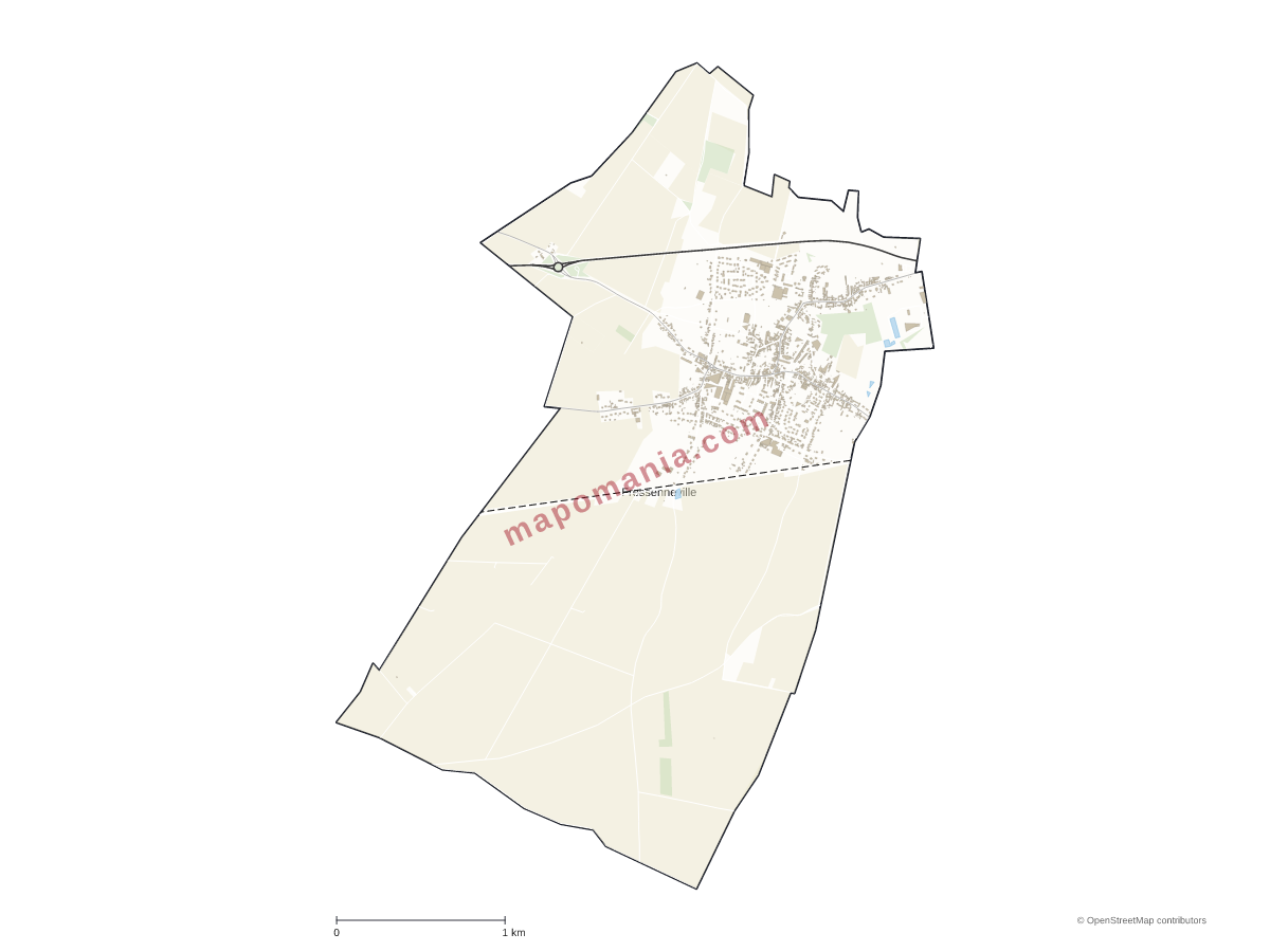 Carte de Fressenneville à personnaliser