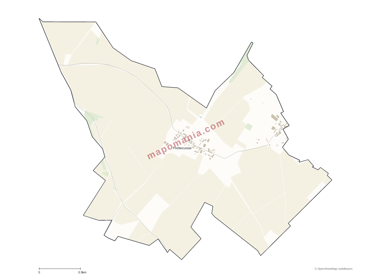 Carte de Frettecuisse à personnaliser