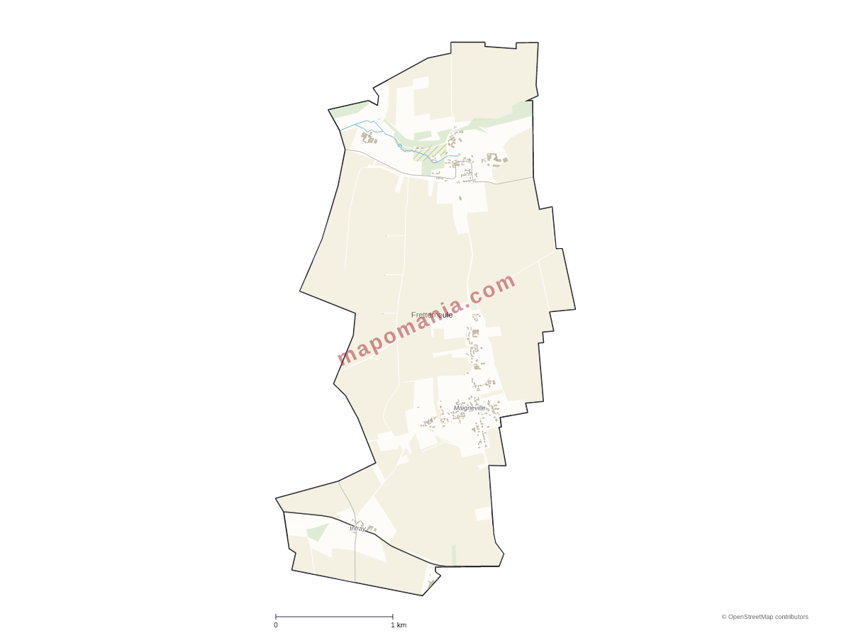 Carte de Frettemeule à personnaliser