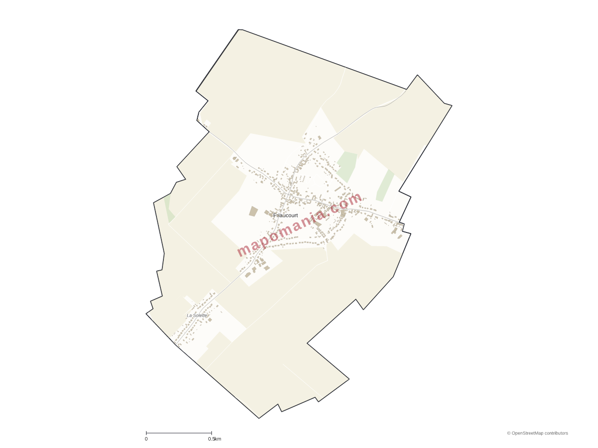 Carte de Friaucourt à personnaliser
