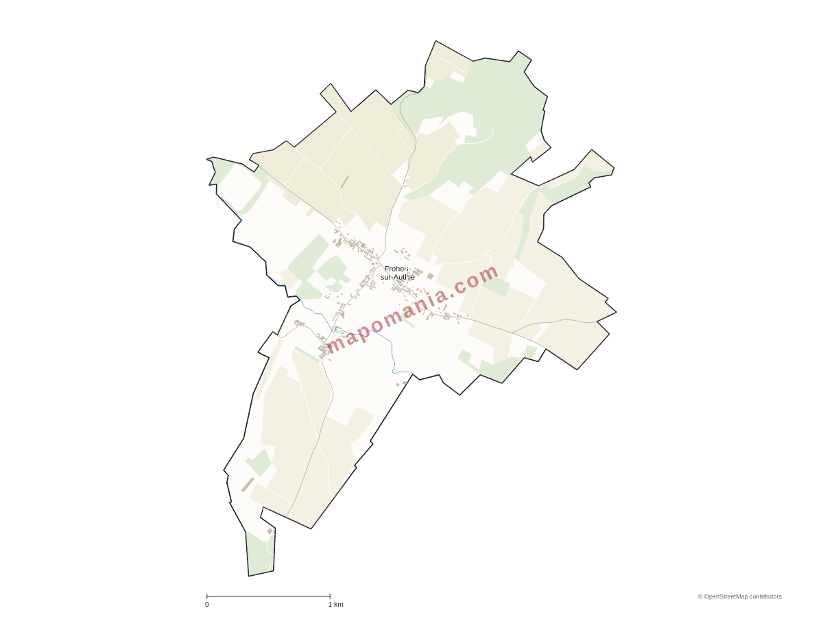 Carte de Frohen-sur-Authie à personnaliser