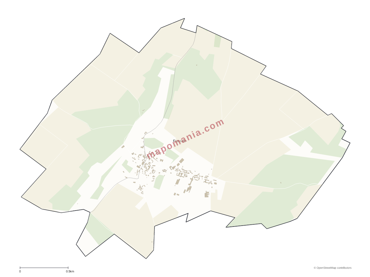 Carte de Frucourt à personnaliser