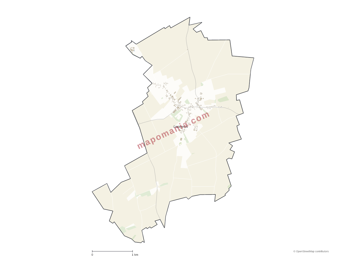 Carte de Gapennes à personnaliser