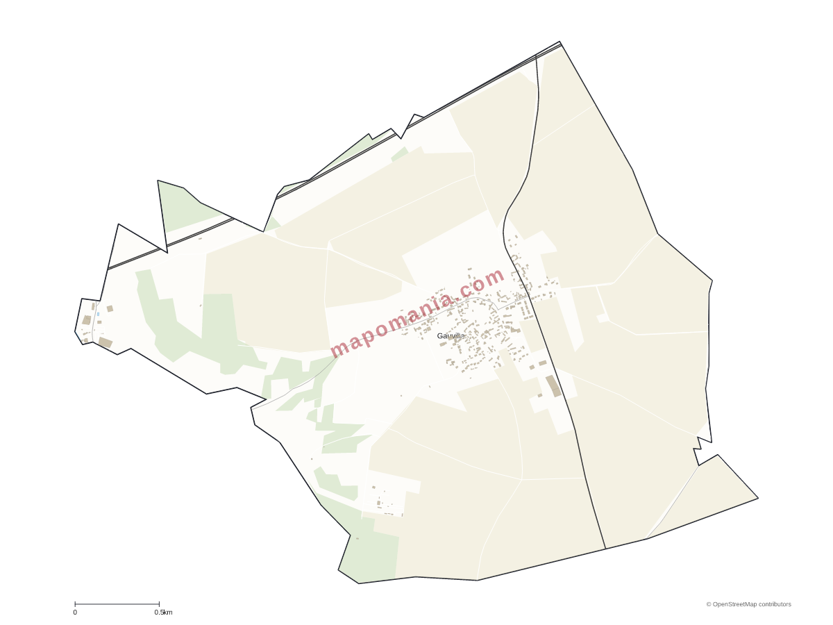 Carte de Gauville à personnaliser