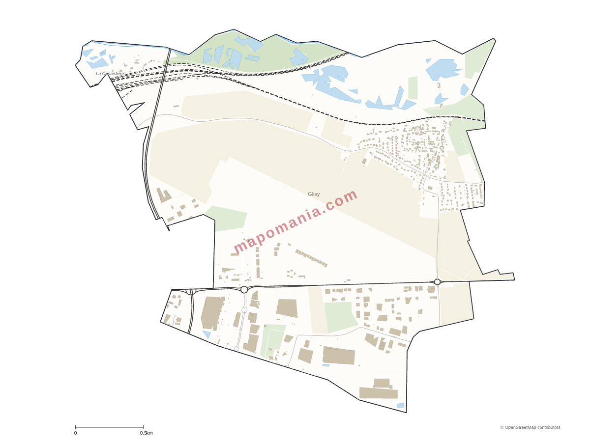 Carte de Glisy à personnaliser