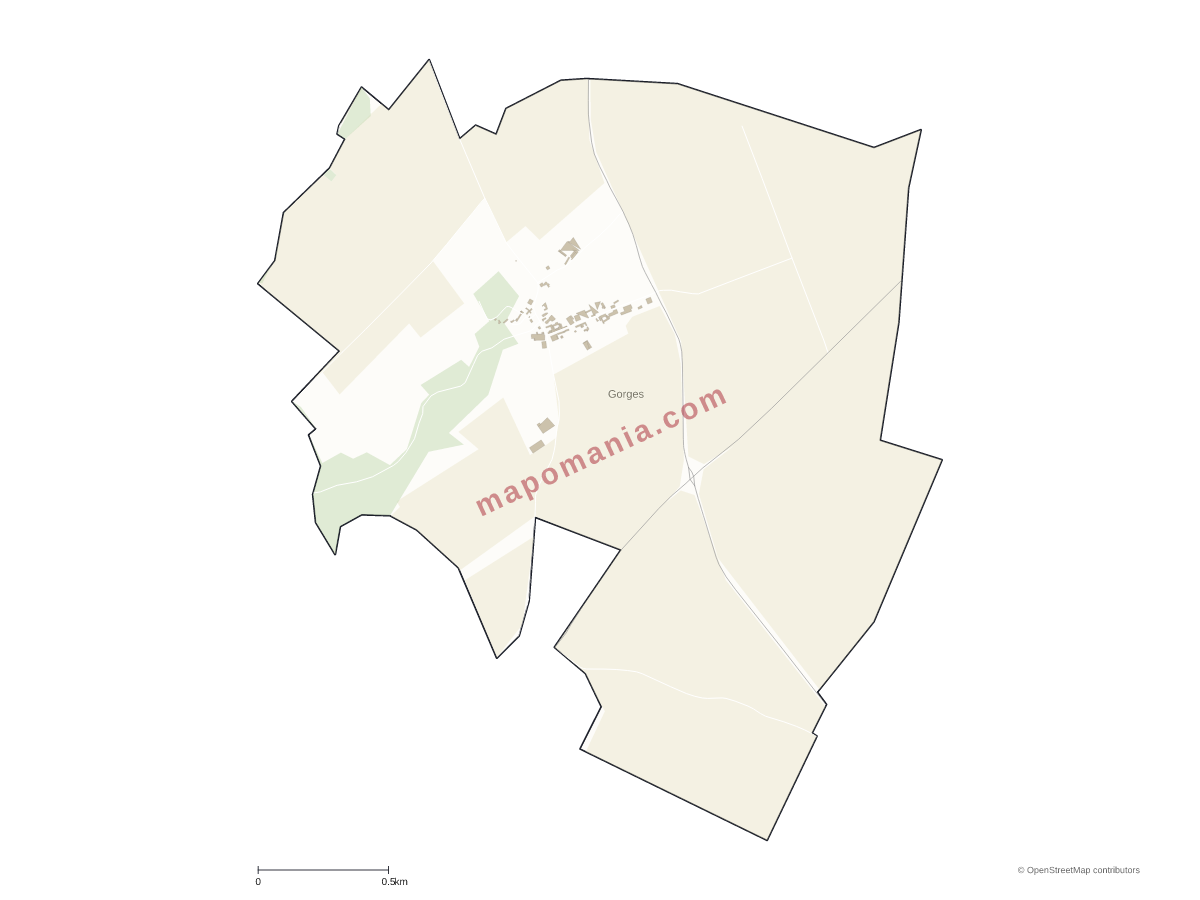 Carte de Gorges à personnaliser