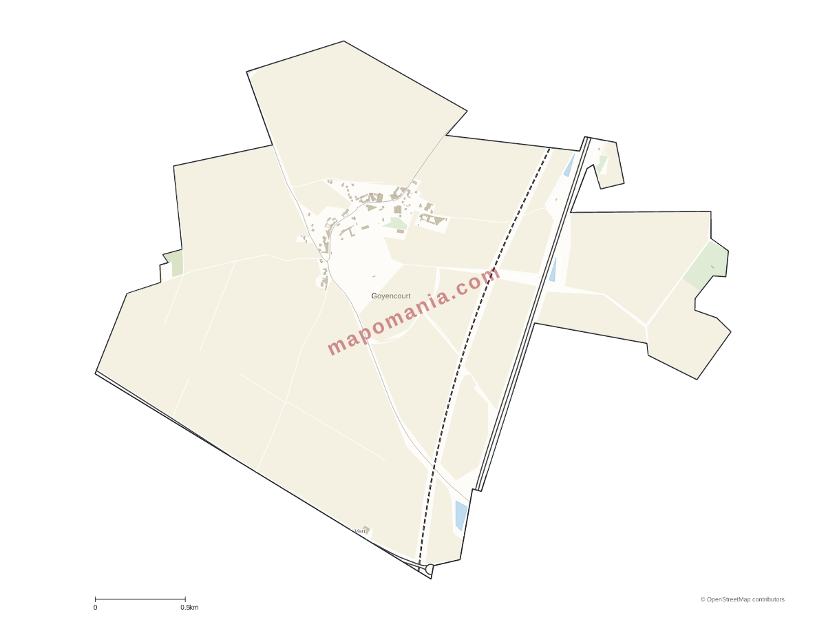 Carte de Goyencourt à personnaliser