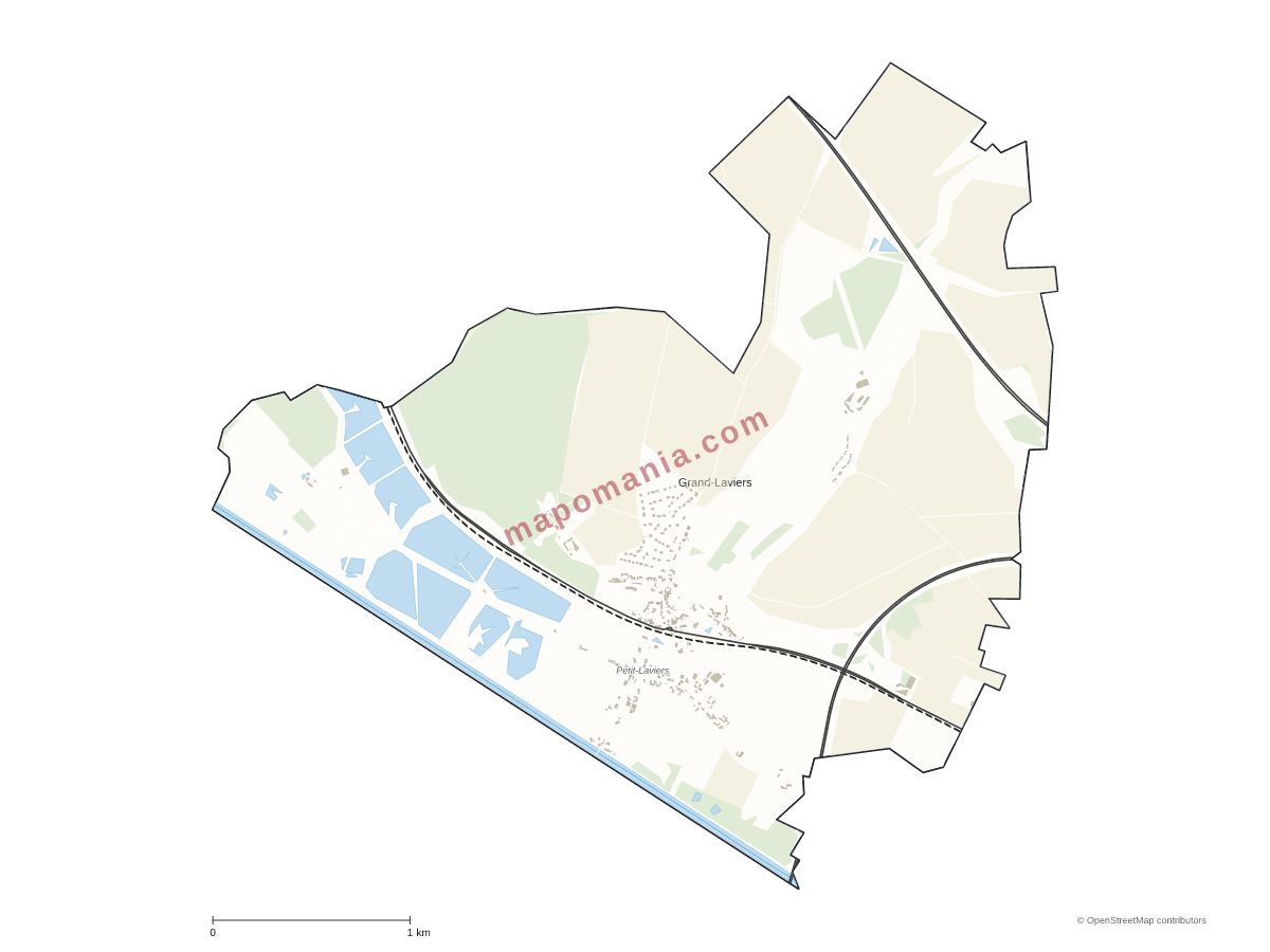 Carte de Grand-Laviers à personnaliser
