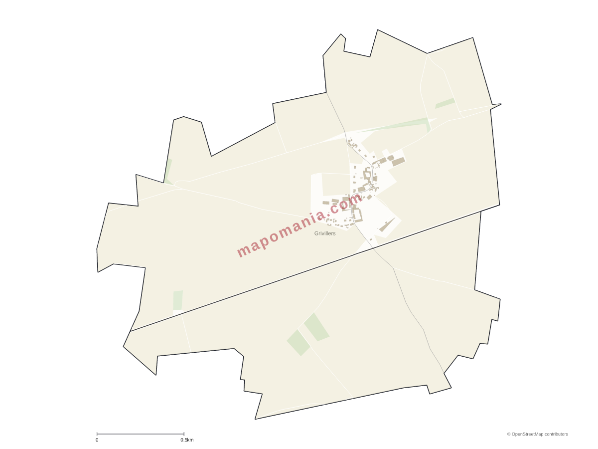 Carte de Grivillers à personnaliser