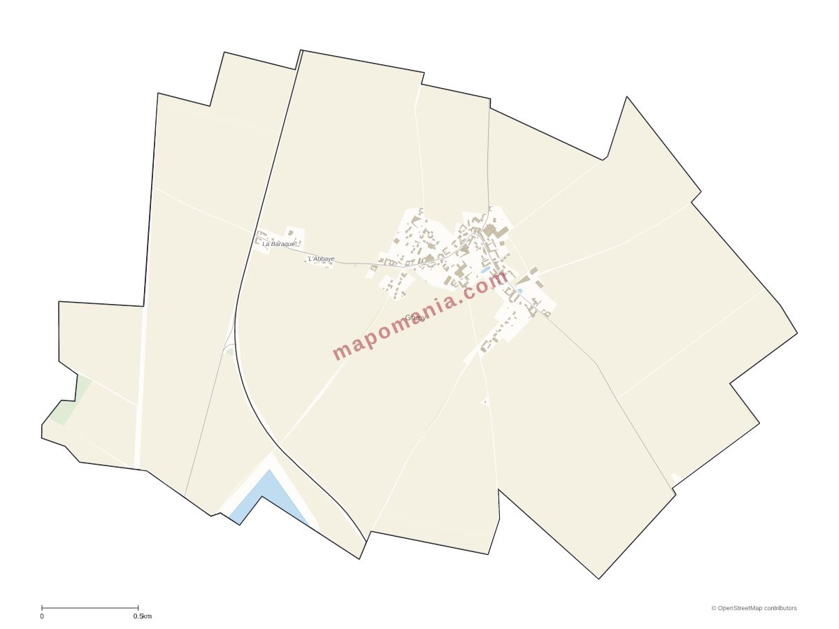 Carte de Gruny à personnaliser