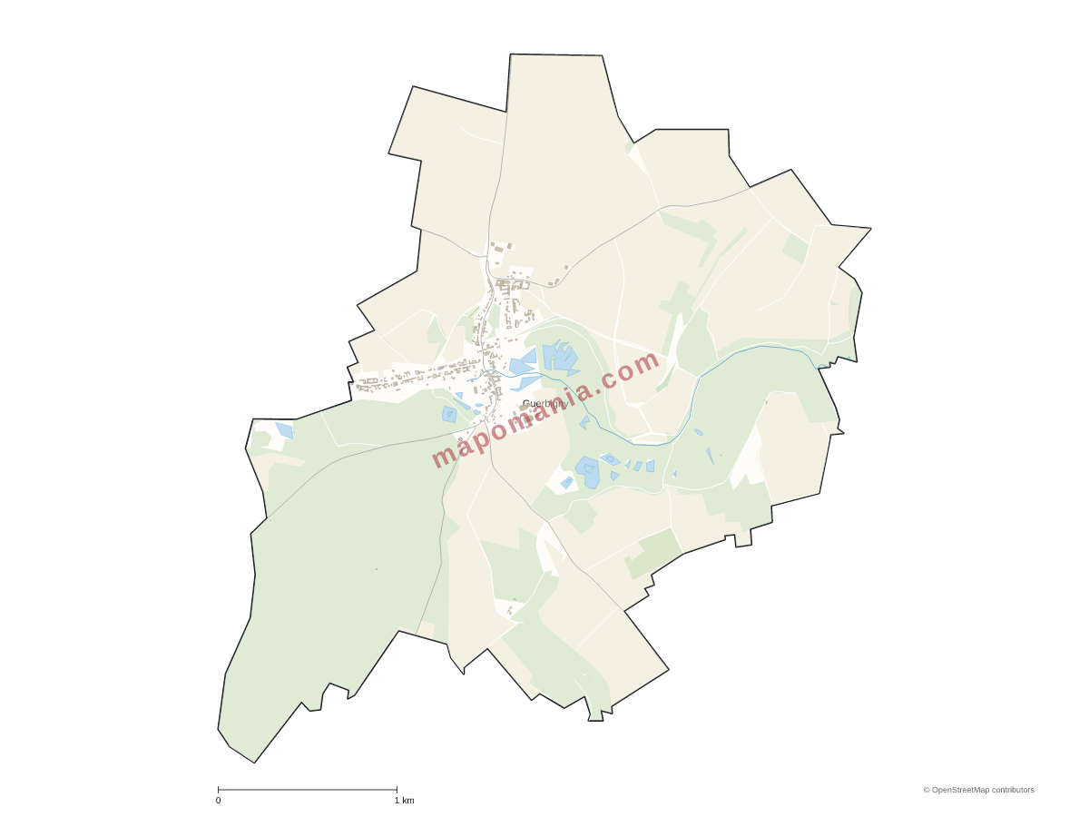 Carte de Guerbigny à personnaliser