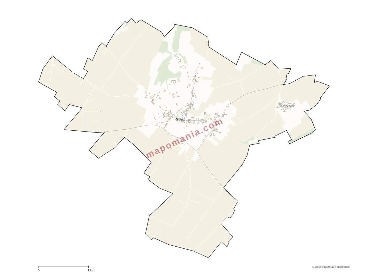 Carte de Gueschart à personnaliser
