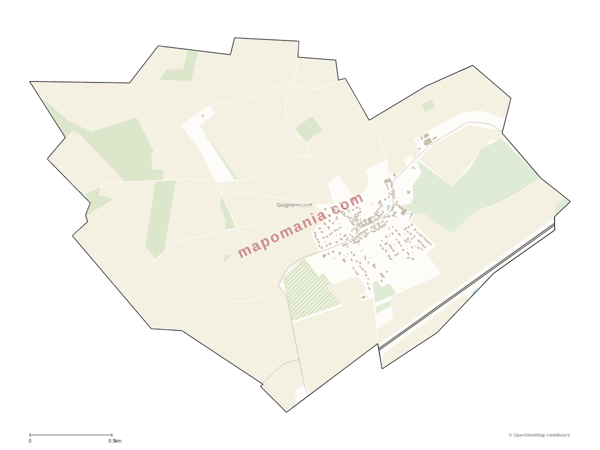 Carte de Guignemicourt à personnaliser