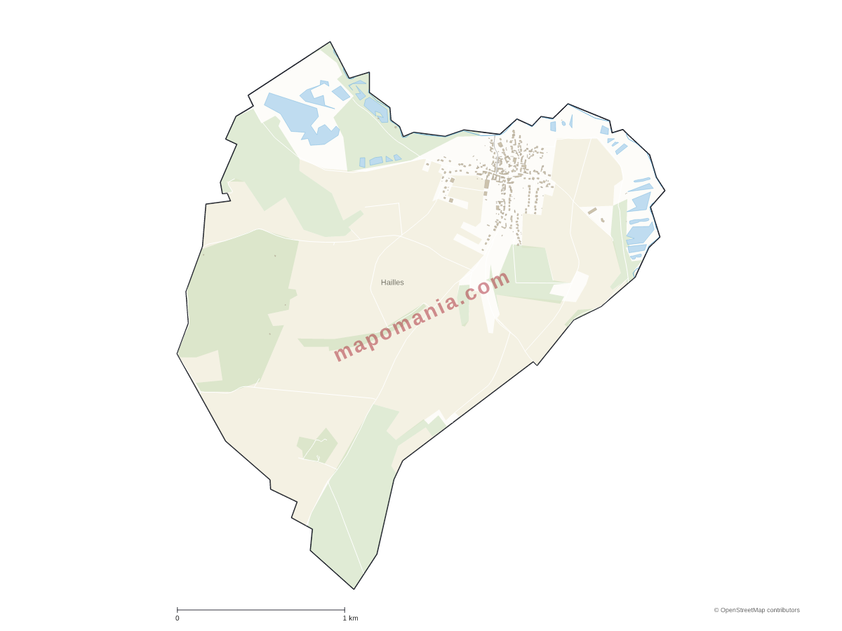 Carte de Hailles à personnaliser
