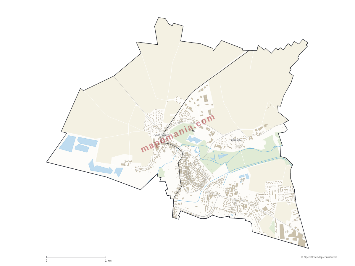 Carte de Ham à personnaliser