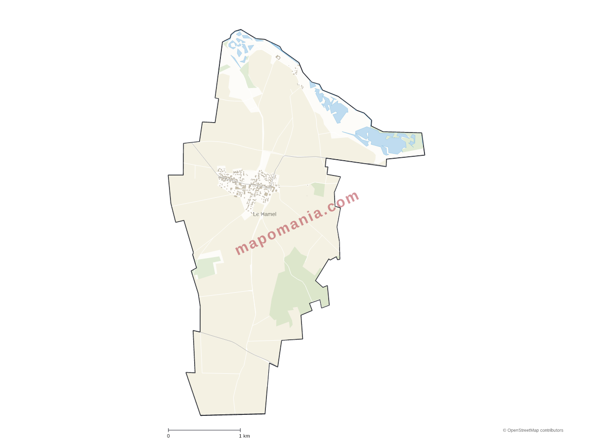 Carte de Le Hamel à personnaliser