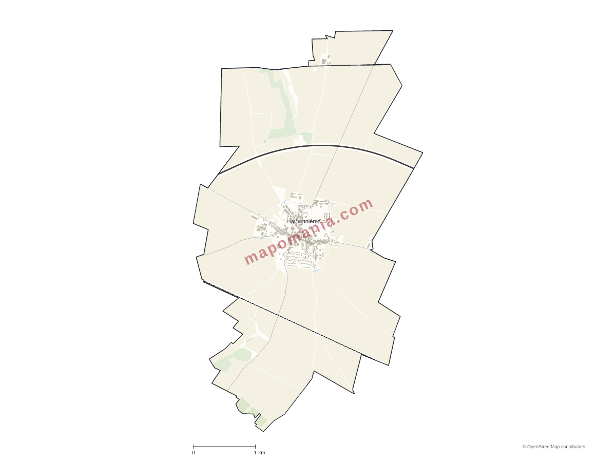 Carte de Harbonnières à personnaliser