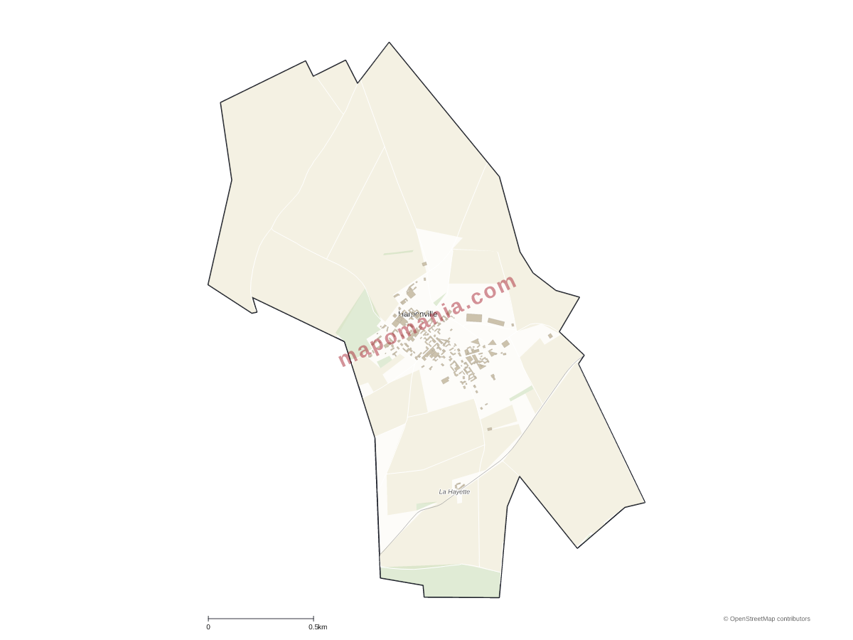 Carte de Harponville à personnaliser