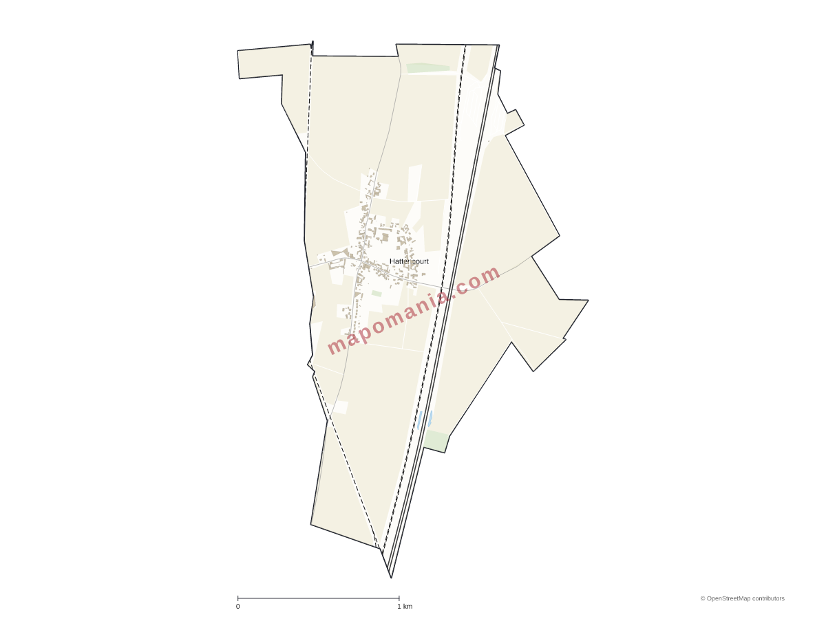 Carte de Hattencourt à personnaliser