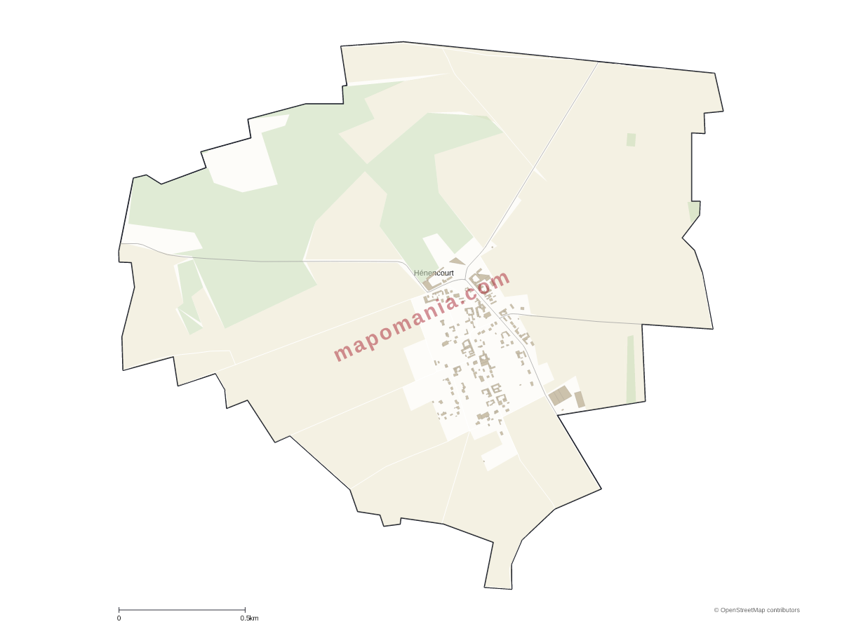 Carte de Hénencourt à personnaliser