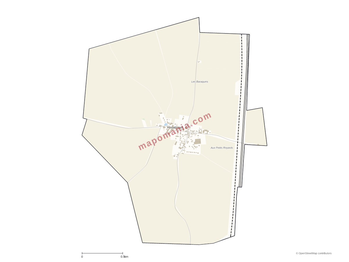 Carte de Herbécourt à personnaliser