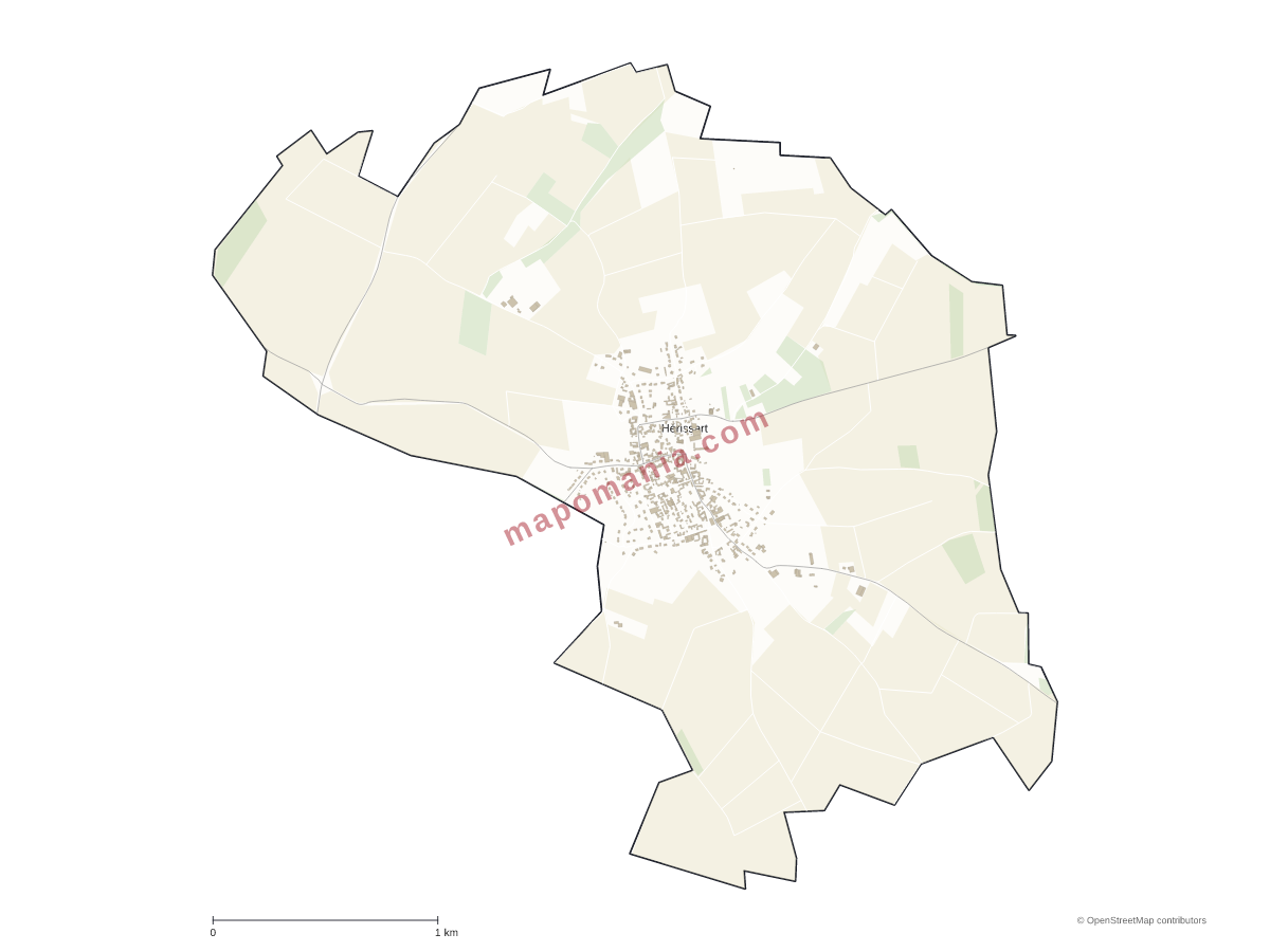 Carte de Hérissart à personnaliser