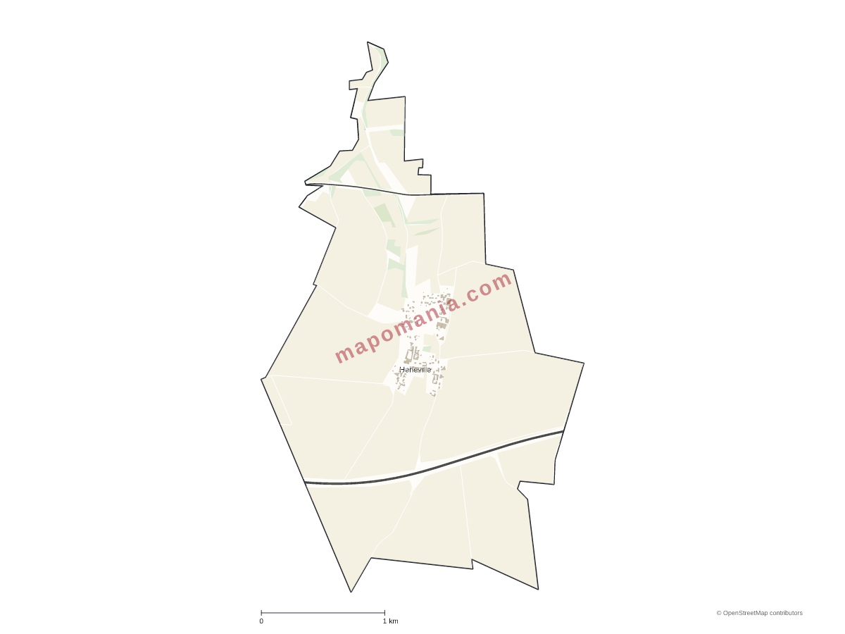 Carte de Herleville à personnaliser