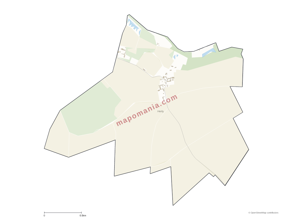 Carte de Herly à personnaliser
