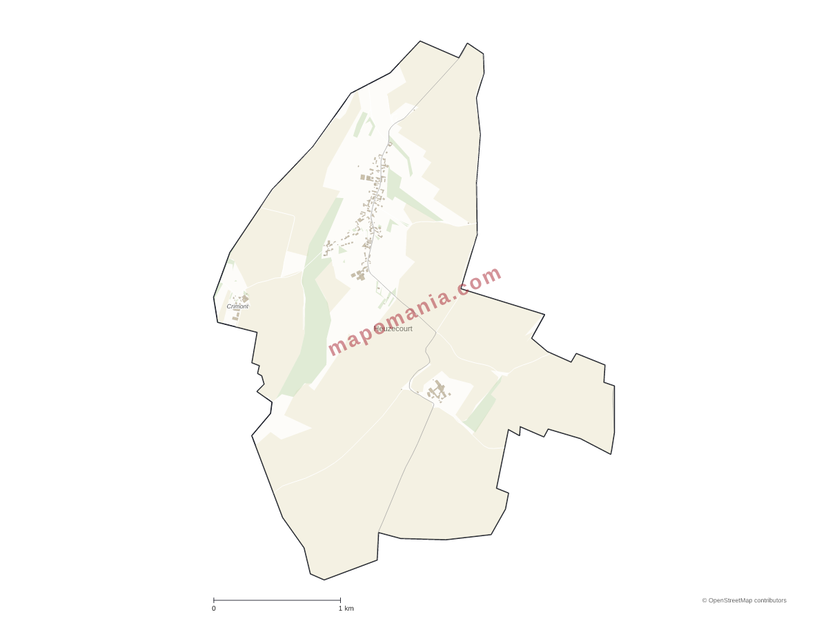 Carte de Heuzecourt à personnaliser