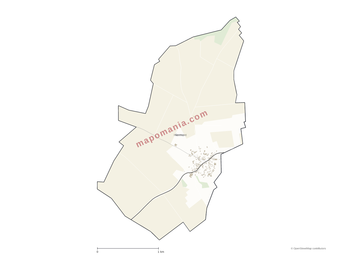 Carte de Hiermont à personnaliser
